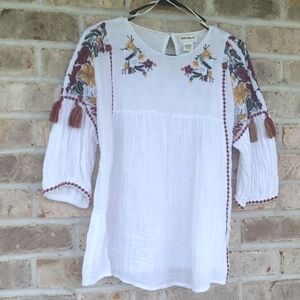 Embroidered Boho Blouse
